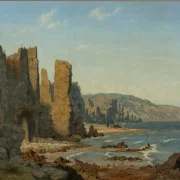 Vilhelm Kyhn | Strandformation på Bornholm - 1843 | Indrammet kunsttryk | Danmarks Guldalder