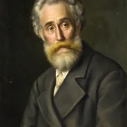 Vilhelm Kyhn | Maleren Vilhelm Kyhn - 1867 | Indrammet kunsttryk | Danmarks Guldalder