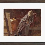 Vilhelm Kyhn – Der Maler Vilhelm Kyhn raucht seine Pfeife 1903 | Giclée Kunstdruck gerahmt