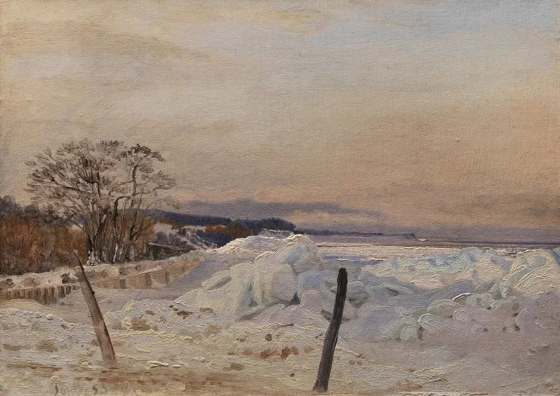 Vilhelm Kyhn | Ispose ved Taarbæk, nord for København – 1853 | Indrammet kunsttryk | Danmarks Guldalder