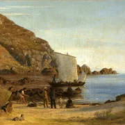 Vilhelm Kyhn | Formation på Bornholm – 1844 | Indrammet kunsttryk | Danmarks Guldalder