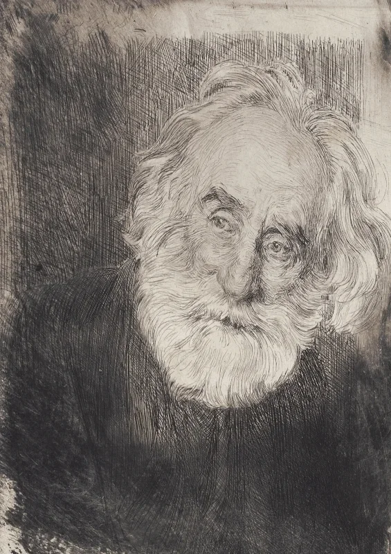 Vilhelm Kyhn | Porträt von Vilhelm Kyhn - 1898 | Gerahmter Kunstdruck | Goldenes Zeitalter Dänemark