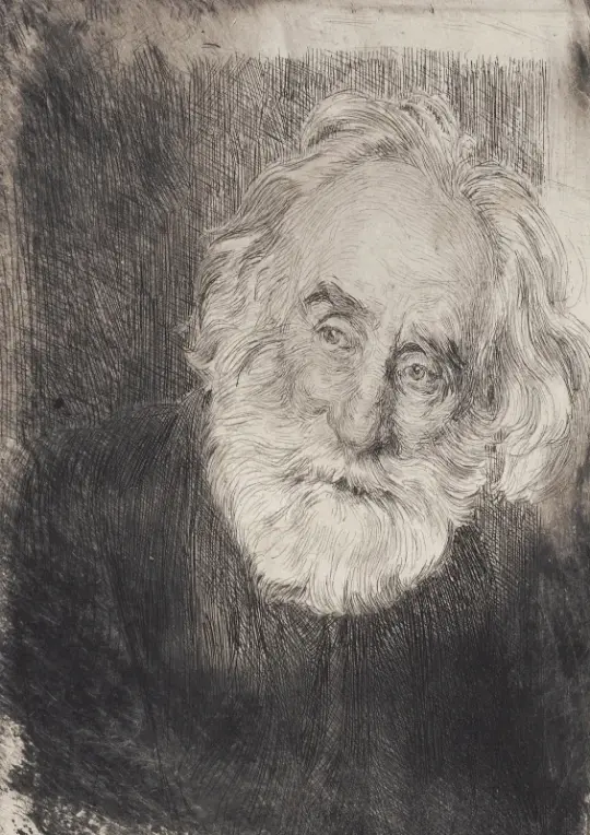 Vilhelm Kyhn | Portræt af Vilhelm Kyhn - 1898 | Indrammet kunsttryk | Danmarks Guldalder
