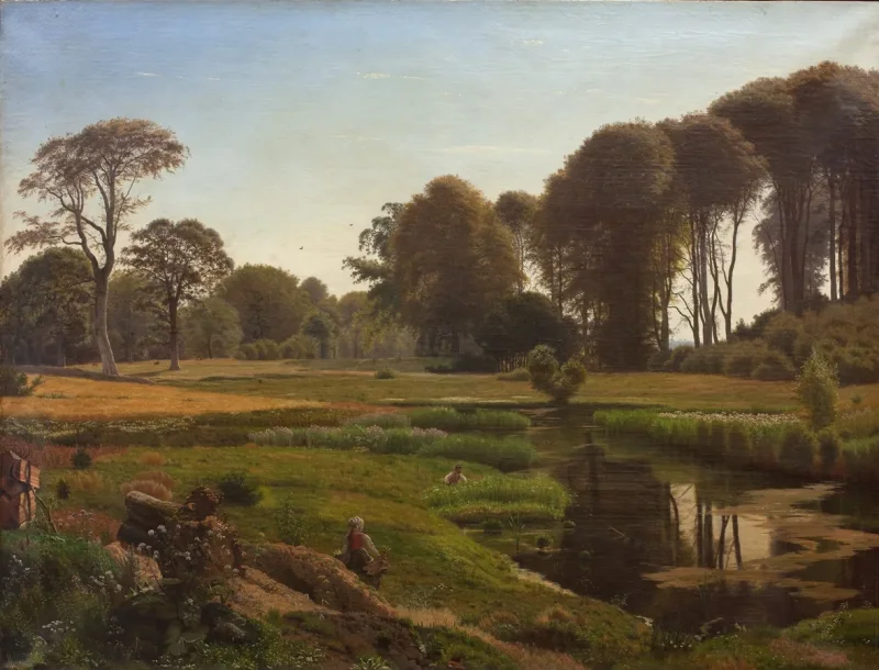 Vilhelm Kyhn – Ein Sommertag bei Fåborg 1869 | Giclée Kunstdruck gerahmt