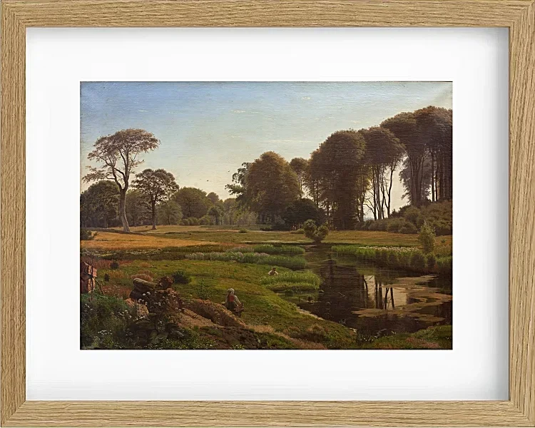 Vilhelm Kyhn – Ein Sommertag bei Fåborg 1869 | Giclée Kunstdruck gerahmt