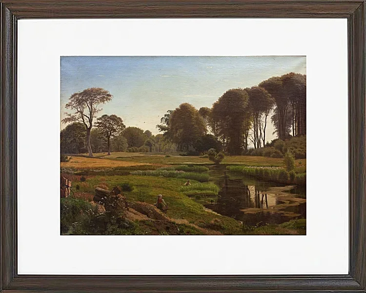 Vilhelm Kyhn – Ein Sommertag bei Fåborg 1869 | Giclée Kunstdruck gerahmt