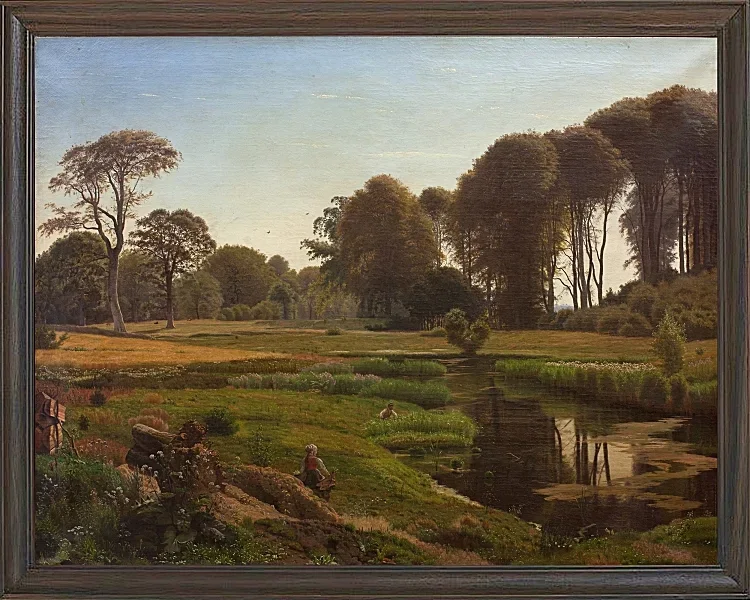 Vilhelm Kyhn – Ein Sommertag bei Fåborg 1869 | Giclée Kunstdruck gerahmt