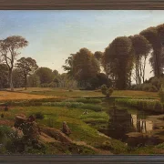 Vilhelm Kyhn – Ein Sommertag bei Fåborg 1869 | Giclée Kunstdruck gerahmt