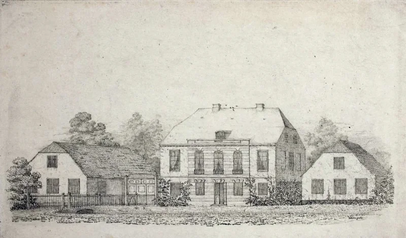 Vilhelm Kyhn | Eine Villa in der Frederiksberg Allee - 1903 | Gerahmter Kunstdruck | Goldenes Zeitalter Dänemark