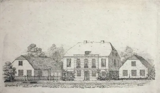 Vilhelm Kyhn | Eine Villa in der Frederiksberg Allee - 1903 | Gerahmter Kunstdruck | Goldenes Zeitalter Dänemark