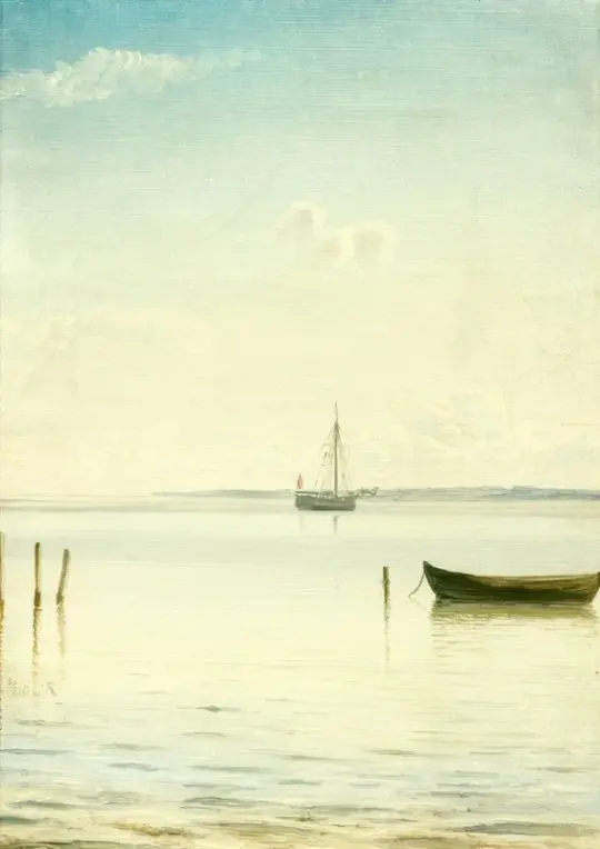 Vilhelm Kyhn | Foran fjorden - 1863 | Indrammet kunsttryk | Danmarks Guldalder
