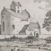 Vilhelm Kyhn | Bjernede Kirke - 1852 | Indrammet kunsttryk | Danmarks Guldalder
