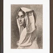 Vilhelm Kyhn – Italienisches Bauernmädchen 1850 | Giclée Kunstdruck gerahmt