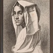 Vilhelm Kyhn – Italienisches Bauernmädchen 1850 | Giclée Kunstdruck gerahmt