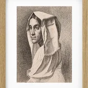 Vilhelm Kyhn – Italienisches Bauernmädchen 1850 | Giclée Kunstdruck gerahmt