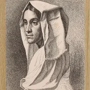 Vilhelm Kyhn – Italienisches Bauernmädchen 1850 | Giclée Kunstdruck gerahmt