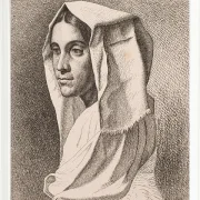 Vilhelm Kyhn – Italienisches Bauernmädchen 1850 | Giclée Kunstdruck gerahmt