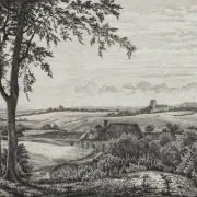 Vilhelm Kyhn | Eftermiddagslandskab, Zeeland - 1858 | Indrammet kunsttryk | Danmarks Guldalder