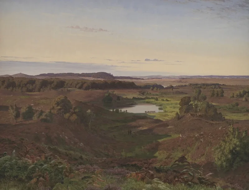 Vilhelm Kyhn – Landschaft im Norden Seelands 1849 | Giclée Kunstdruck gerahmt