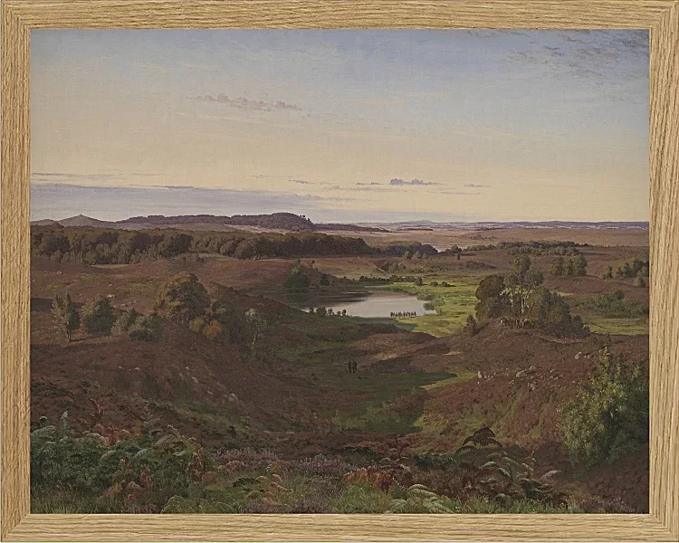Vilhelm Kyhn – Landschaft im Norden Seelands 1849 | Giclée Kunstdruck gerahmt