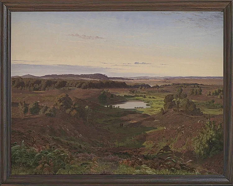 Vilhelm Kyhn – Landschaft im Norden Seelands 1849 | Giclée Kunstdruck gerahmt
