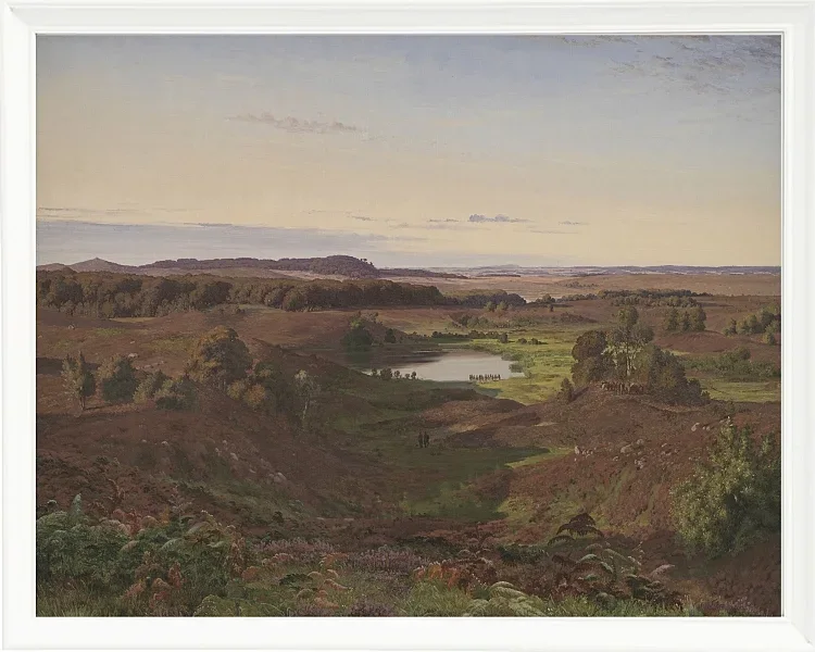 Vilhelm Kyhn – Landschaft im Norden Seelands 1849 | Giclée Kunstdruck gerahmt