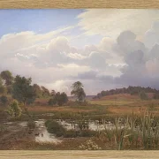 Vilhelm Kyhn – Landschaft in der Nähe des Waldes Nordskoven 1848 | Giclée Kunstdruck gerahmt