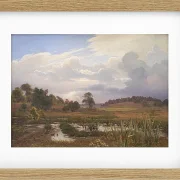 Vilhelm Kyhn – Landschaft in der Nähe des Waldes Nordskoven 1848 | Giclée Kunstdruck gerahmt