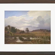 Vilhelm Kyhn – Landschaft in der Nähe des Waldes Nordskoven 1848 | Giclée Kunstdruck gerahmt