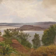 Vilhelm Kyhn | Søerne ved Laven ved Silkeborg - 1875 | Indrammet kunsttryk | Danmarks Guldalder