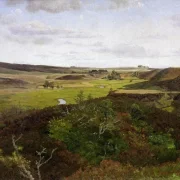 Vilhelm Kyhn | Dollerup Hügel bei Hald – 1869 | Gerahmter Kunstdruck | Goldenes Zeitalter Dänemark