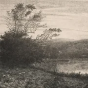 Vilhelm Kyhn | Rye sø - 1891 | Indrammet kunsttryk | Danmarks Guldalder