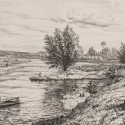 Vilhelm Kyhn | Blick auf die Marne – 1850 | Gerahmter Kunstdruck | Goldenes Zeitalter Dänemark