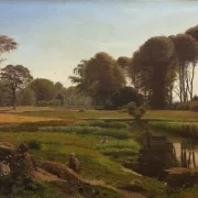 Vilhelm Kyhn | Ein Sommertag bei Fåborg – 1869 | Gerahmter Kunstdruck | Goldenes Zeitalter Dänemark