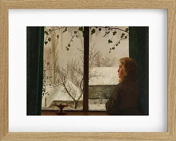 Vilhelm Kyhn – Tagträume 1858 | Giclée Kunstdruck gerahmt