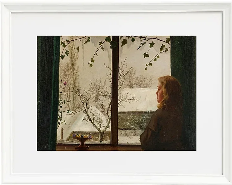 Vilhelm Kyhn – Tagträume 1858 | Giclée Kunstdruck gerahmt