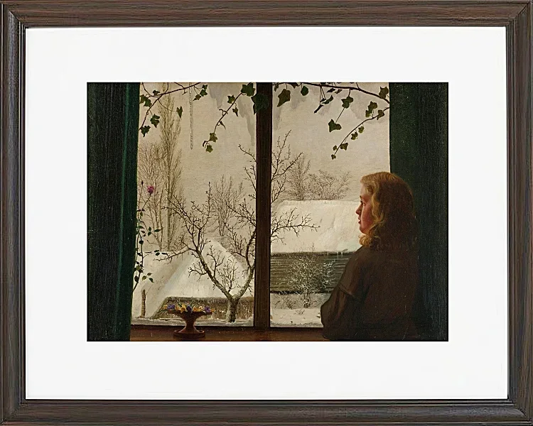 Vilhelm Kyhn – Tagträume 1858 | Giclée Kunstdruck gerahmt