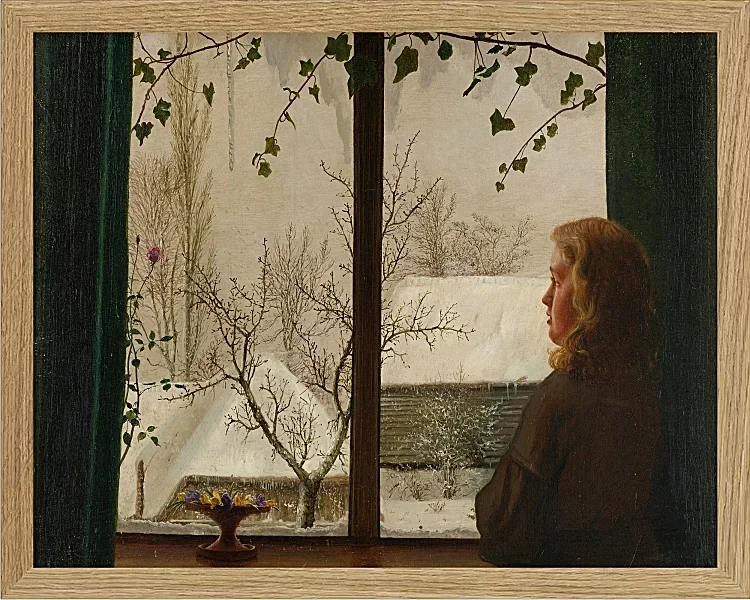 Vilhelm Kyhn – Tagträume 1858 | Giclée Kunstdruck gerahmt
