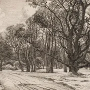 Vilhelm Kyhn | Vinter i skoven - 1866 | Indrammet kunsttryk | Danmarks Guldalder