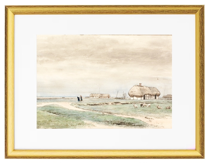 Blick von der Farm des Konsuls Axelsen auf Rheden – 1848