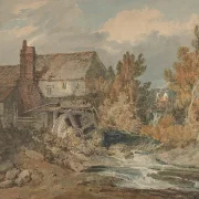 Wassermühle in der Nähe eines fließenden Baches - 1795