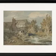 Wassermühle in der Nähe eines fließenden Baches - 1795