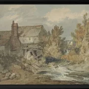 Wassermühle in der Nähe eines fließenden Baches - 1795