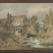 Wassermühle in der Nähe eines fließenden Baches - 1795