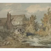 Wassermühle in der Nähe eines fließenden Baches - 1795