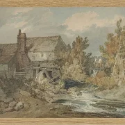 Wassermühle in der Nähe eines fließenden Baches - 1795