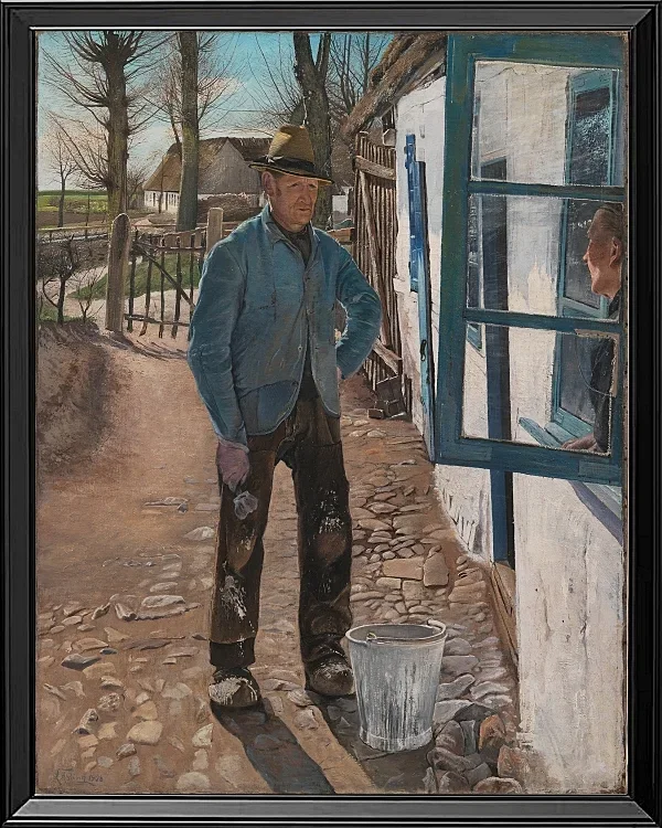 Weißmalen des alten Hauses -1908