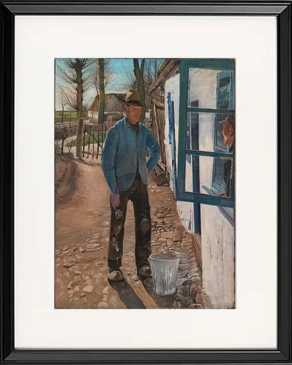 Weißmalen des alten Hauses -1908