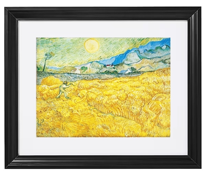Wheat field behind Saint-Paul Hospital with a Reaper - 1889