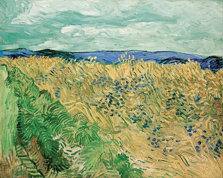 Weizenfeld mit Kornblumen - 1890